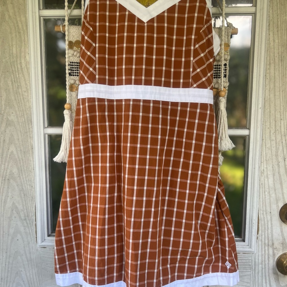 Columbia Brown and White Plaid Dress